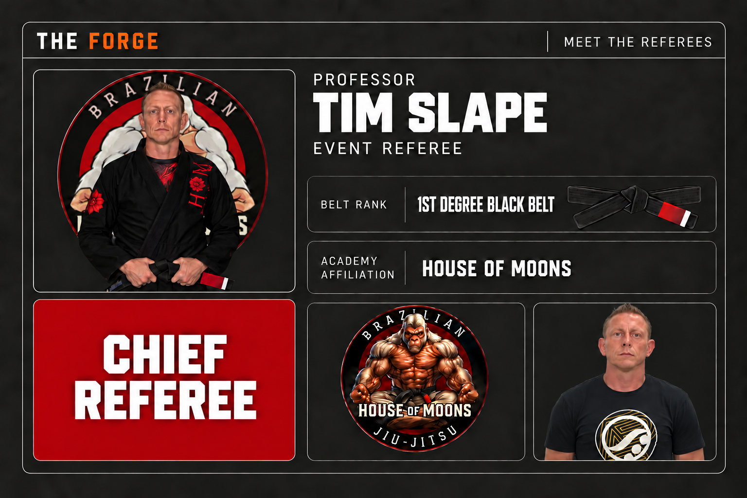 Professor Tim Slape — Head Referee — First-Degree Black Belt | House of Moons Jiu-Jitsu | Mat 2